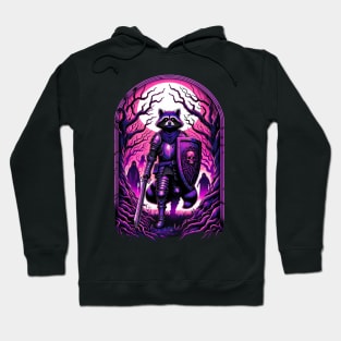 Raccoon Paladin of the Purple Realm Hoodie